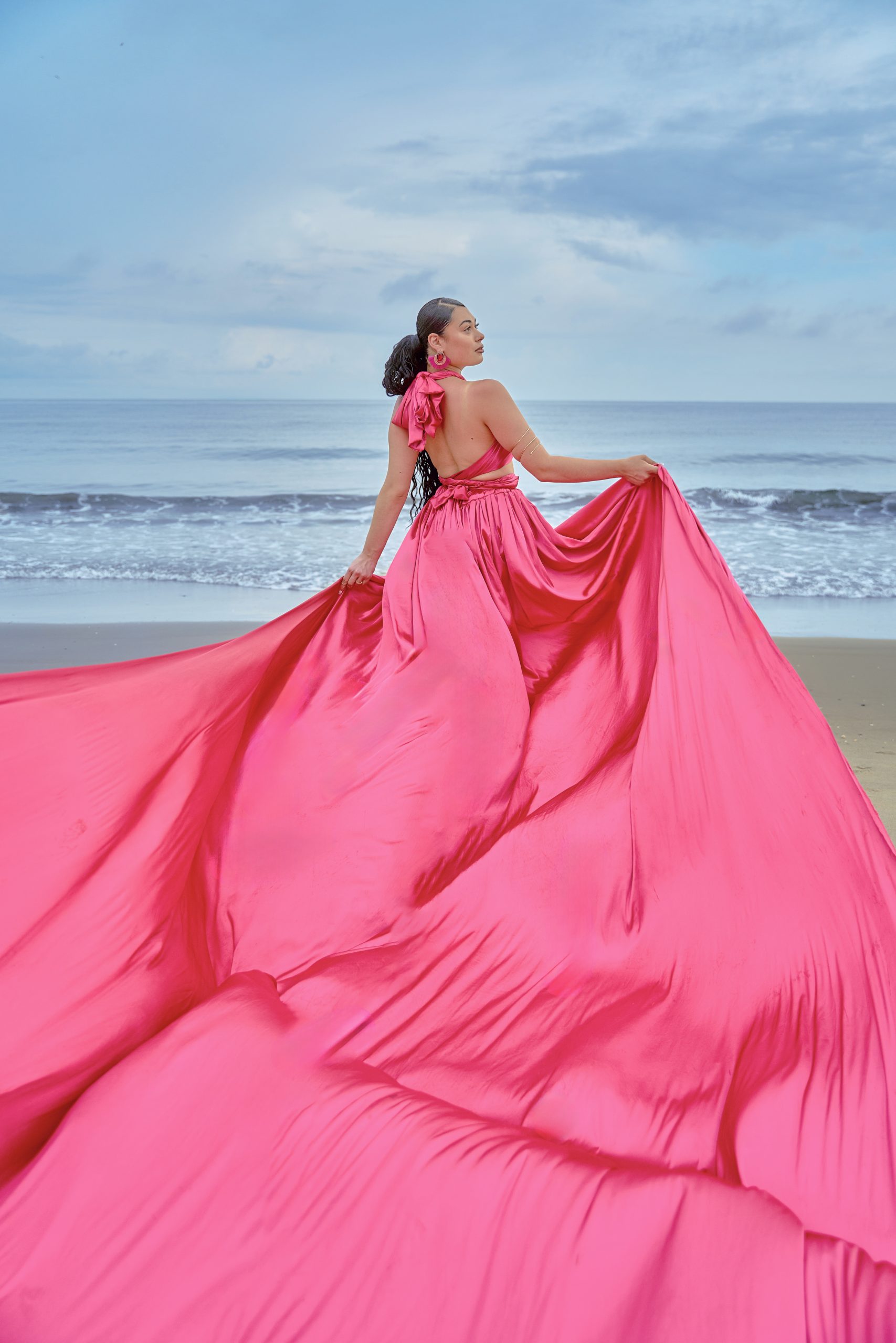 FlyingDressCartagenaJacky&Erica-3009 Flying Dress Beach Photography Package - One Person - Image 1