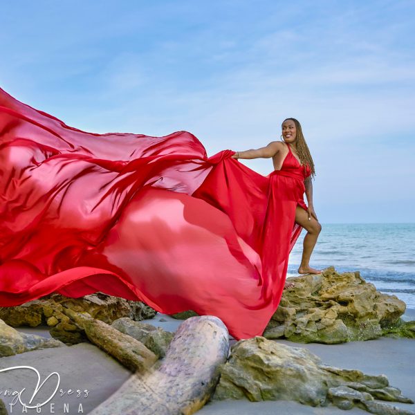 Flying Dress Cartagena Beach Photography Packages