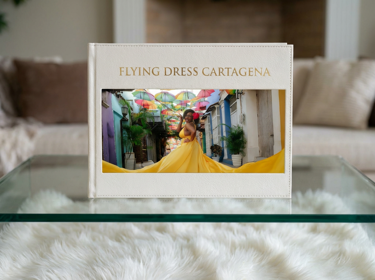 flying Dress Cartagena Photo Book Luxury Photo Book — Flying Dress Cartagena - Image 1
