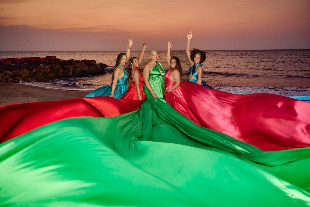 Flying dress photoshoot in Cartagena, Colombia